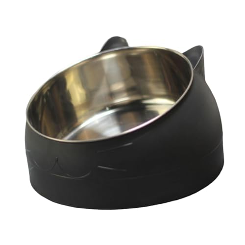 Fenteer Erhöhter Katzennapf, Hundefutterspender, Haustiernapf, um 15° geneigt, Geschenk für, multifunktional, modisch, rutschfeste, Schwarz Fenteer Erhöhter Katzennapf, Hundefutterspender, Haustiernapf, um 15° geneigt, Geschenk für, multifunktional, modisch, rutschfeste, Schwarz von Fenteer