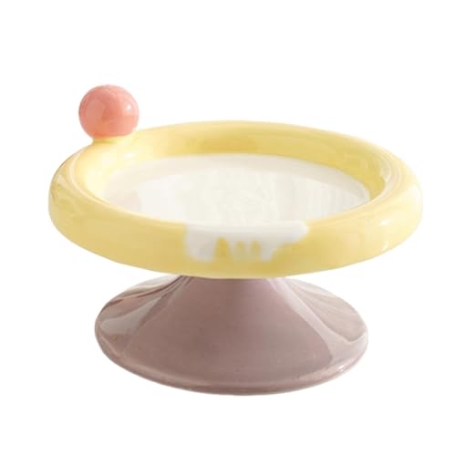 Fenteer Erhöhter Katzennapf aus, Katzenfutternapf, süßes Eiscreme-Design, rutschfest, breite Öffnung, erhöhter Futter- und Wassernapf, Tränke und, Kleines Gelbes Veilchen Fenteer Erhöhter Katzennapf aus, Katzenfutternapf, süßes Eiscreme-Design, rutschfest, breite Öffnung, erhöhter Futter- und Wassernapf, Tränke und, Kleines Gelbes Veilchen von Fenteer