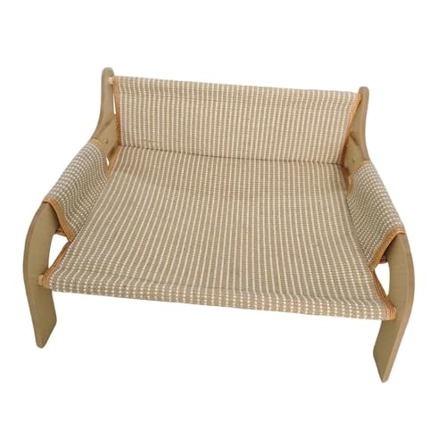 Fenteer Erhöhtes Katzenbett, erhöhtes Katzensofa, zum Spielen, dekorativ, stilvoll, stabil, Lounge, Kätzchen, Kratzbett für Haustierbedarf, Welpen, Leinen Kleidung von Fenteer