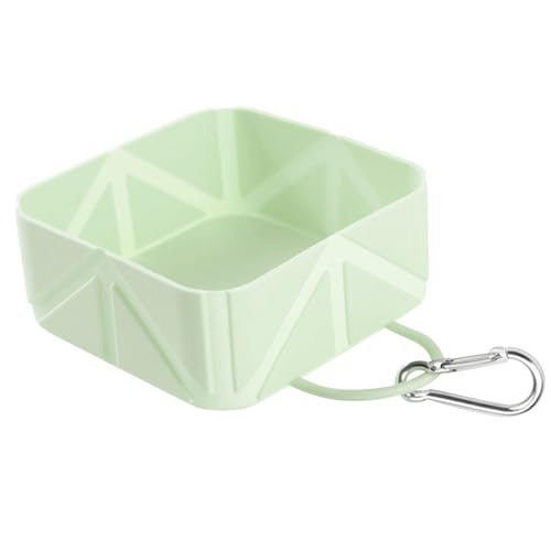 Fenteer Faltbarer Reise-Hundenapf, erweiterbarer Futternapf für Haustiere mit Karabiner, 10,5 x 10,5 x 4,5 cm, Wassernapf zum Wandern, Camping, Parken, GrÜn Fenteer Faltbarer Reise-Hundenapf, erweiterbarer Futternapf für Haustiere mit Karabiner, 10,5 x 10,5 x 4,5 cm, Wassernapf zum Wandern, Camping, Parken, GrÜn von Fenteer