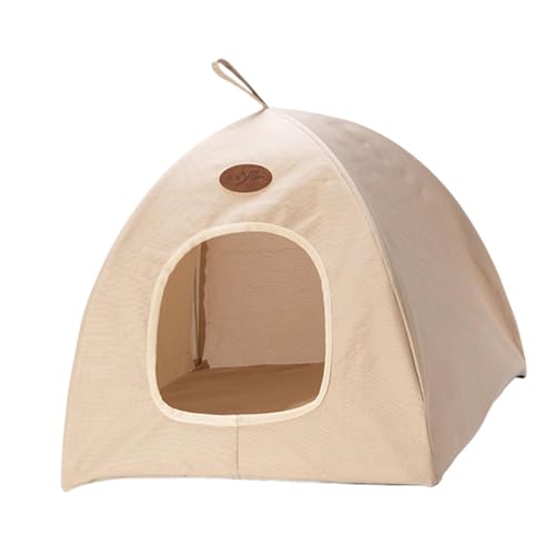 Fenteer Faltbares Kätzchenzelt, Haustierbett, Aktivitätszentrum, Faltbare Hundehütte für den Sommer, Katzenschlafbett für den Innen- und Außenbereich, kleine, Beige, l Fenteer Faltbares Kätzchenzelt, Haustierbett, Aktivitätszentrum, Faltbare Hundehütte für den Sommer, Katzenschlafbett für den Innen- und Außenbereich, kleine, Beige, l von Fenteer