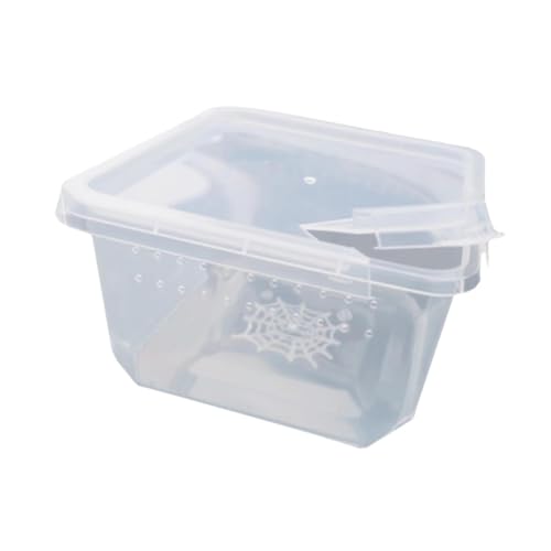 Fenteer Futterbox für Reptilien, transparenter Tierlebensraumkäfig mit Belüftungsöffnungen, Gehege für Reptilienterrarium für Frösche, Hamster, von Fenteer