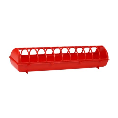 Fenteer Geflügelfutterautomat Hühnerfuttertrog Futterautomat Kein Abfall Futtertrog Fall, Ohne Wasserkasten, 68x16x14cm von Fenteer