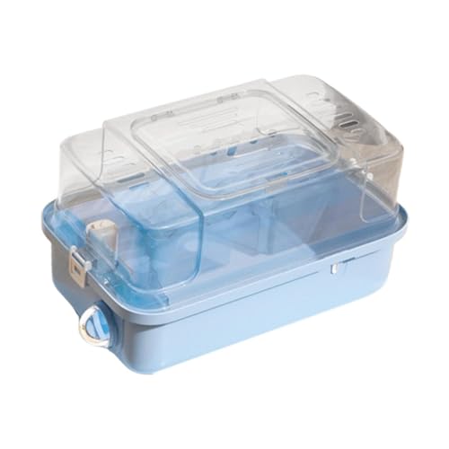 Fenteer Großer Hamsterkäfig, Reisekoffer für Kleintiere, atmungsaktiv, Tragetasche für Heimtierbedarf, Lebensraum für Häschen, Kleintiere, Rennmäuse, Blau Fenteer Großer Hamsterkäfig, Reisekoffer für Kleintiere, atmungsaktiv, Tragetasche für Heimtierbedarf, Lebensraum für Häschen, Kleintiere, Rennmäuse, Blau von Fenteer