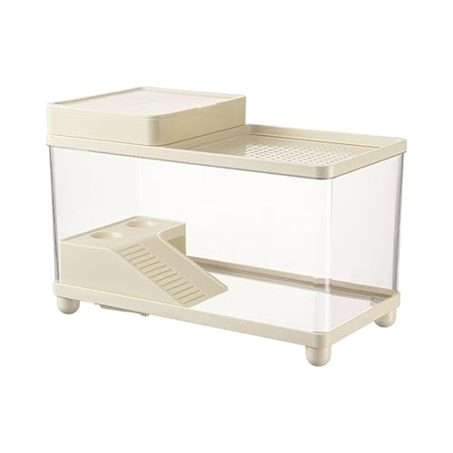 Fenteer Großes Schildkrötenbecken, Reptilien-Lebensraum, Übung, Robustes Multifunktions-Schildkröten-Lebensraum-Schildkröten-Zuchtbecken für Frösche, Beige Fenteer Großes Schildkrötenbecken, Reptilien-Lebensraum, Übung, Robustes Multifunktions-Schildkröten-Lebensraum-Schildkröten-Zuchtbecken für Frösche, Beige von Fenteer