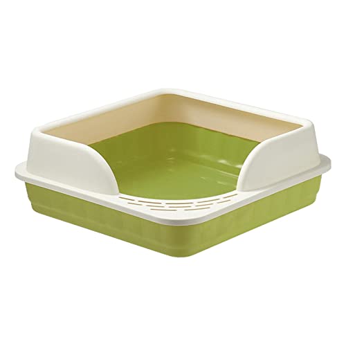 Fenteer Halbgeschlossene Katzentoilette Töpfchen Toilette Anti Spritzer Sieb Katzentoilette Abnehmbares Pedal Leicht zu Reinigende Katzentoilette für Kleintie, Grün Fenteer Halbgeschlossene Katzentoilette Töpfchen Toilette Anti Spritzer Sieb Katzentoilette Abnehmbares Pedal Leicht zu Reinigende Katzentoilette für Kleintie, Grün von Fenteer