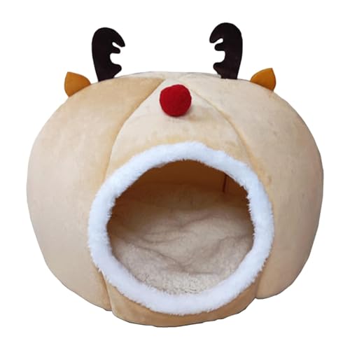 Fenteer Halbgeschlossenes Katzennest, Haustierhöhle, Bett, rutschfeste Unterseite, waschbar, Katzenzelt, Katzenhaus für Kätzchen, Meerschweinchen, Katzen, Fenteer Halbgeschlossenes Katzennest, Haustierhöhle, Bett, rutschfeste Unterseite, waschbar, Katzenzelt, Katzenhaus für Kätzchen, Meerschweinchen, Katzen, von Fenteer