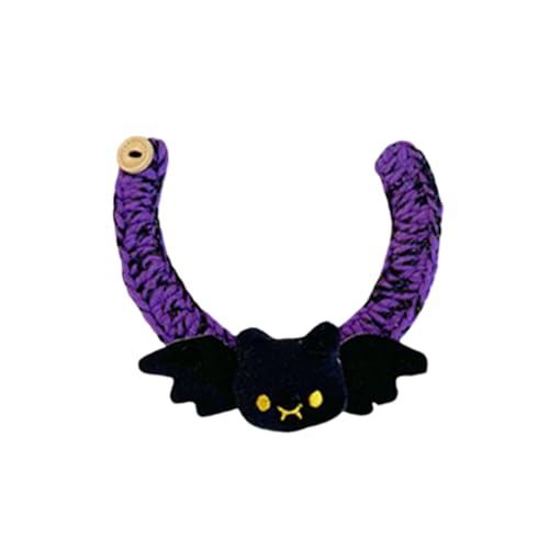 Fenteer Halstuch mit Halloween-Motiven, für den Urlaub, bequemes Dekorations-Kostüm-Accessoire, handgestricktes Katzenhalsband, für Foto-Requisiten, Partys, Fledermausform XXL Fenteer Halstuch mit Halloween-Motiven, für den Urlaub, bequemes Dekorations-Kostüm-Accessoire, handgestricktes Katzenhalsband, für Foto-Requisiten, Partys, Fledermausform XXL von Fenteer
