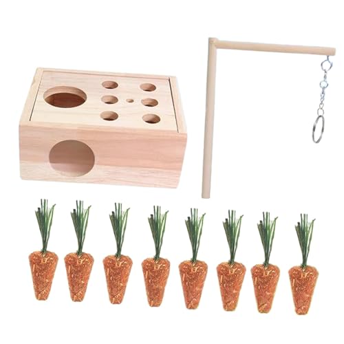 Fenteer Hamster-Holzhaus-Versteck, Hamster-Verstecktunnel-Spielzeug, Erkundungsspielzeug, Kleintierspielzeug für kleine Rennmäuse, Mäuse, von Fenteer