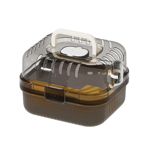 Fenteer Hamster Käfig transportieren Schachtel mit Griff klar atmungsable tragbarer Kleiner Haustierkäfig mit Wasserflasche für Mäuse Eichhörnchen Ratte, Gelb Fenteer Hamster Käfig transportieren Schachtel mit Griff klar atmungsable tragbarer Kleiner Haustierkäfig mit Wasserflasche für Mäuse Eichhörnchen Ratte, Gelb von Fenteer