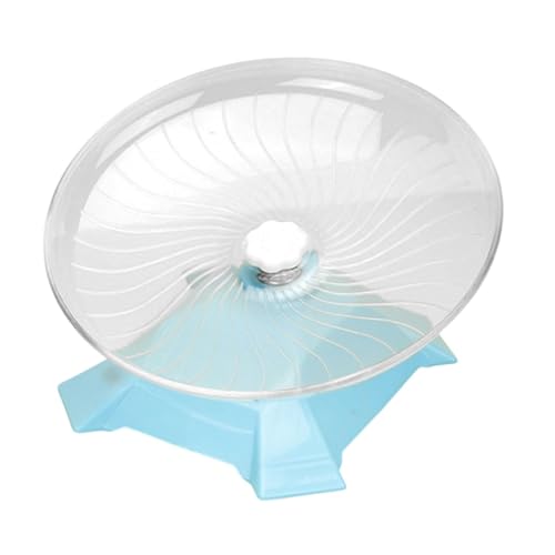 Fenteer Hamster-Laufrad, Rollenspielzeug, rund, rutschfest, leise, Heimtierbedarf, geräuschloses Hamster-Laufrad für Kleintiere, Mäuse, Ratten, Blau von Fenteer