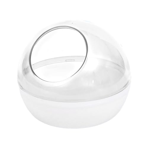 Fenteer Hamster-Sandbad-WC-Badewanne, Haustier-Badezimmer, niedliche Form, transparentes Badehaus, Hamster-Sandbad-Behälter für Chinchilla-Igel, transparent Fenteer Hamster-Sandbad-WC-Badewanne, Haustier-Badezimmer, niedliche Form, transparentes Badehaus, Hamster-Sandbad-Behälter für Chinchilla-Igel, transparent von Fenteer