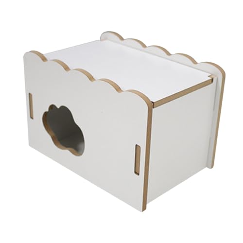 Fenteer Hamster Versteck Holzhaus kleine Tiere Schlafhütte entzückende multifunktionale Erkundung Spielzeug Habitatdekor für Mäuse Rennmäuse, 14.5x10.5x10.5cm Fenteer Hamster Versteck Holzhaus kleine Tiere Schlafhütte entzückende multifunktionale Erkundung Spielzeug Habitatdekor für Mäuse Rennmäuse, 14.5x10.5x10.5cm von Fenteer