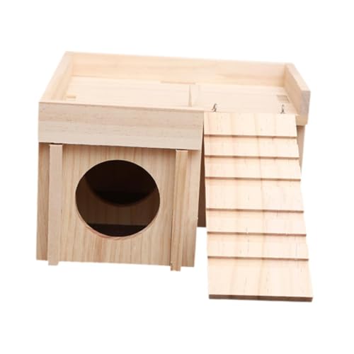 Fenteer Hamsterhaus-Versteck, multifunktionales Haus, Hütte, Käfigzubehör, Holzspielzeug für Hamster, Rennmäuse, Ratten, Mäuse, Chinchillas Fenteer Hamsterhaus-Versteck, multifunktionales Haus, Hütte, Käfigzubehör, Holzspielzeug für Hamster, Rennmäuse, Ratten, Mäuse, Chinchillas von Fenteer