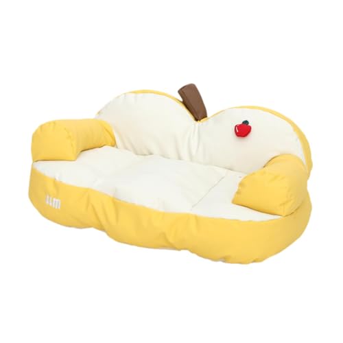 Fenteer Haustier-Couchbett, Katzencouch, schöne rutschfeste Unterseite, Haustierbedarf, Kratzfest, für den Innenbereich, bequemes Hundebett, Katzenbett, GELB Fenteer Haustier-Couchbett, Katzencouch, schöne rutschfeste Unterseite, Haustierbedarf, Kratzfest, für den Innenbereich, bequemes Hundebett, Katzenbett, GELB von Fenteer