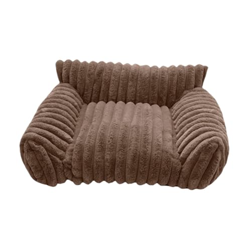 Fenteer Haustier-Couchbett, Katzensofabett, Dekoration, Mehrzweck, bequem, modisch, zum Schlafen, rutschfest, für Hauskatzen, Schlafzimmer, Wohnzimmer, Khaki von Fenteer