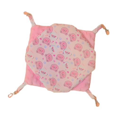 Fenteer Haustier -Hängematte Käfig Accessoire Hanging House Gemütliche Doppelseite Hamster Nest für Eichhörnchen Grüben Meerschweinchen Futter kleine Tiere, Rot von Fenteer