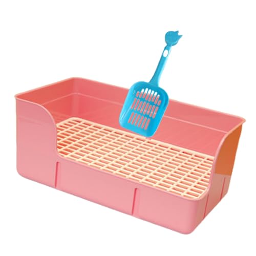 Fenteer Haustier Kaninchen Wurf Töpfchen Zug Frettchen Anti Spritzwasser Pee Pan Tablett Bettpfanne Haustier Toilette Käfig Toilette Bettwäsche Box Käfig, Rosa Fenteer Haustier Kaninchen Wurf Töpfchen Zug Frettchen Anti Spritzwasser Pee Pan Tablett Bettpfanne Haustier Toilette Käfig Toilette Bettwäsche Box Käfig, Rosa von Fenteer