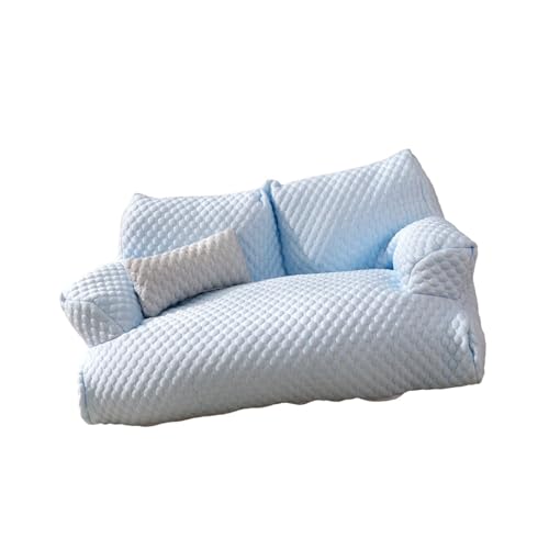 Fenteer Haustier-Schlafsofa, Haustierhaus, Haustierbedarf, weiches Welpen-Schlafbett, stabile, waschbare Heimdekoration, modisches Katzenbett, Zwinger, M Size Blue Fenteer Haustier-Schlafsofa, Haustierhaus, Haustierbedarf, weiches Welpen-Schlafbett, stabile, waschbare Heimdekoration, modisches Katzenbett, Zwinger, M Size Blue von Fenteer