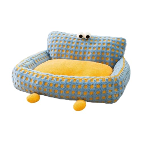Fenteer Haustiercouch, Katzenbett, modisches Ruhebett, bequem, niedlich, rutschfeste Unterseite, Hundenest, Haustierbedarf für den Innenbereich, Kätzchen, Blau übergroß Fenteer Haustiercouch, Katzenbett, modisches Ruhebett, bequem, niedlich, rutschfeste Unterseite, Hundenest, Haustierbedarf für den Innenbereich, Kätzchen, Blau übergroß von Fenteer