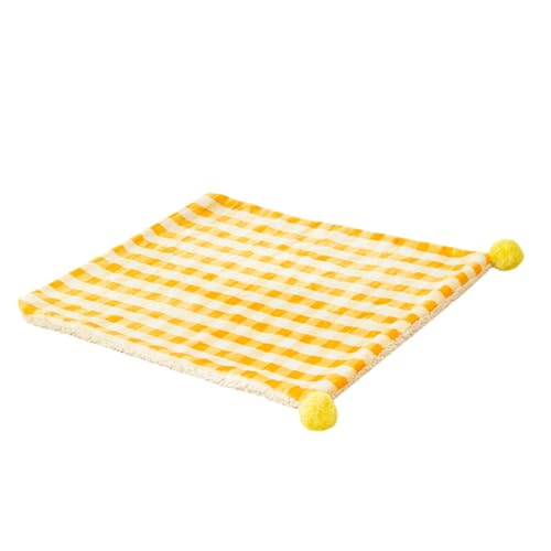 Fenteer Haustierdecke, Hundebettmatte, waschbar, vielseitig einsetzbar, tragbares Haustier-Schlafkissen, Zwingerunterlage für Hauskatzen und kleine Hunde, Gelb, M Fenteer Haustierdecke, Hundebettmatte, waschbar, vielseitig einsetzbar, tragbares Haustier-Schlafkissen, Zwingerunterlage für Hauskatzen und kleine Hunde, Gelb, M von Fenteer