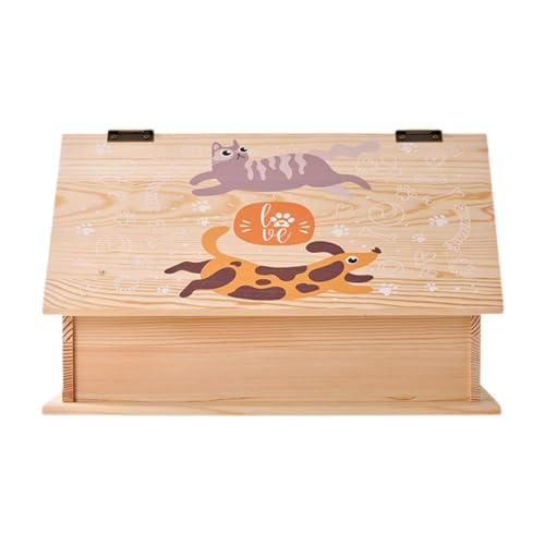 Fenteer Haustierurne für Hunde und Katzen, Erinnerungsgeschenk an den Verlust eines Haustiers, aus Holz, stabile Erinnerungsurne für Katzen, Hundeurne für Fenteer Haustierurne für Hunde und Katzen, Erinnerungsgeschenk an den Verlust eines Haustiers, aus Holz, stabile Erinnerungsurne für Katzen, Hundeurne für von Fenteer
