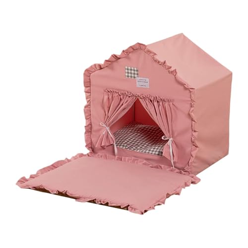 Fenteer Haustierzeltnest Hundehütte Haustierbedarf Bequemes waschbares Haustierbett Katzenschlafbett für Kätzchenruhe Welpen-Aktivitätszentrum, ROSA Fenteer Haustierzeltnest Hundehütte Haustierbedarf Bequemes waschbares Haustierbett Katzenschlafbett für Kätzchenruhe Welpen-Aktivitätszentrum, ROSA von Fenteer