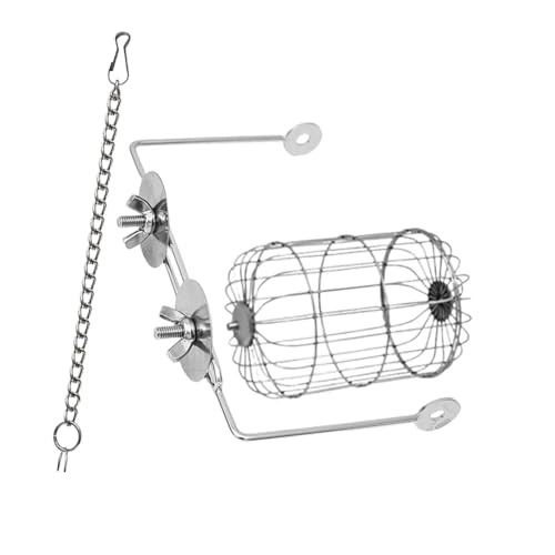 Fenteer Heuhalter für Kaninchen, Edelstahlrahmen, Außengestell, Heu-Futterspender für Kaninchen, für Nagetiere, Wiesenbewohner, Kleintiere, Hamsterkäfige von Fenteer