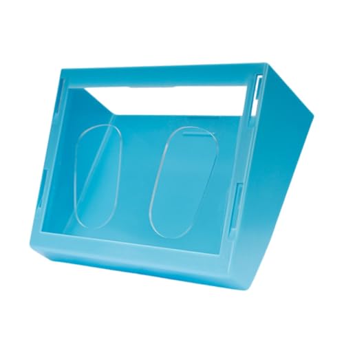 Fenteer Heuheiz für Kaninchen Kleiner Tier Heukribne, große Kapazität, Lebensmittelspender Bunny Hay Feeder Rack für Chinchillas Pet Bunny, Blau von Fenteer
