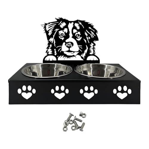 Fenteer Hochgezogene Katzenschüssel, Katzenfutter und Wasserschale, süße Haustier -Feeder -Schüssel, erhöhte Welpen -Feeder für Welpen, Kätzchen, Katzen, E von Fenteer