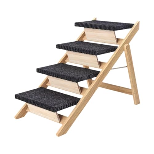 Fenteer Hölzerne Haustreppe, Haustier Ramp Stall, kreativ, tragbar, Hundetreppe, Hundekatze Leiter für Couch hohe Betten für kleine mittlere große Hunde Fenteer Hölzerne Haustreppe, Haustier Ramp Stall, kreativ, tragbar, Hundetreppe, Hundekatze Leiter für Couch hohe Betten für kleine mittlere große Hunde von Fenteer