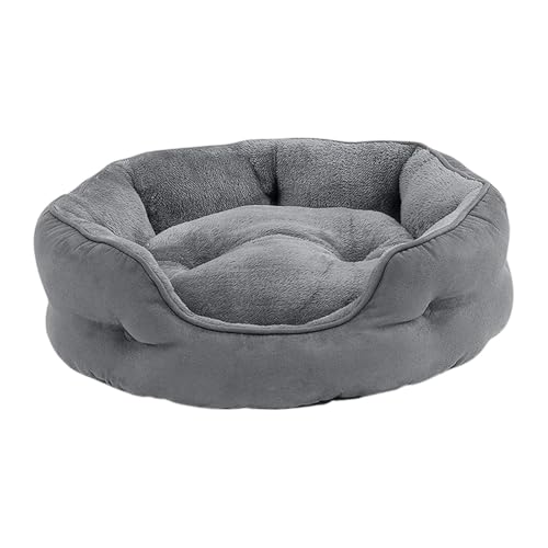 Fenteer Hunde- und Katzenbett, Sofa, beruhigende, rutschfeste Unterseite, bequem, weich, zum Schlafen für Katzen im Innenbereich, Katzennest für Hunde, Gray M Fenteer Hunde- und Katzenbett, Sofa, beruhigende, rutschfeste Unterseite, bequem, weich, zum Schlafen für Katzen im Innenbereich, Katzennest für Hunde, Gray M von Fenteer
