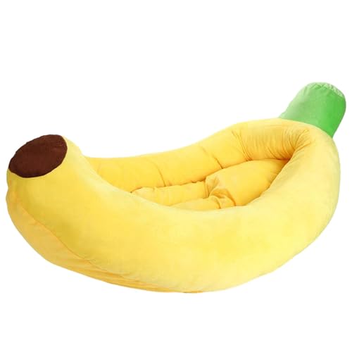 Fenteer Hundebett, Haustierbett, Bananenform, weiches Haustierzubehör, Welpenkissenbett für Kätzchen, Welpen, Katzen, L Fenteer Hundebett, Haustierbett, Bananenform, weiches Haustierzubehör, Welpenkissenbett für Kätzchen, Welpen, Katzen, L von Fenteer