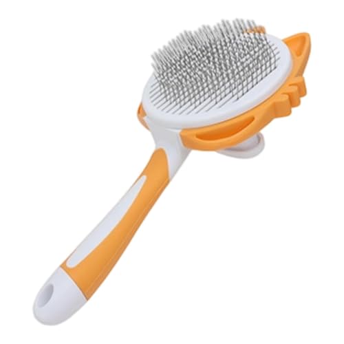 Fenteer Hundekatze Pinsel mit Freisetzung Button Haarentfernung Kammhilfe Haustierkamm, Badepinsel für langhaarige Katzen, Kätzchen, Pflege, Orange Fenteer Hundekatze Pinsel mit Freisetzung Button Haarentfernung Kammhilfe Haustierkamm, Badepinsel für langhaarige Katzen, Kätzchen, Pflege, Orange von Fenteer