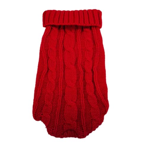 Fenteer Hundepullover für Welpen, Strickwaren, Kostüm, weich, Geschenke zum Valentinstag, warm, zum Wandern für kleine Hunde, Katzen, Jogging, Hundemantel, rot XS von Fenteer