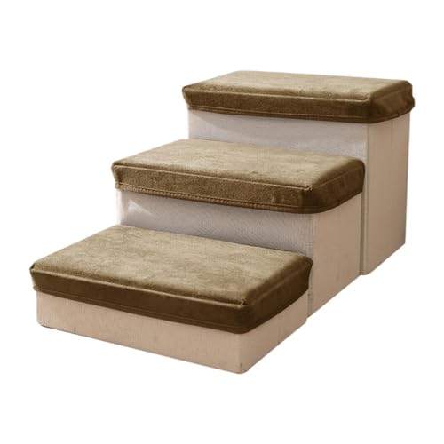 Fenteer Hunderampen-Stufen, extra breite Haustiertreppe, 3-stufige kleine Haustier-Sofa-Couch, vielseitiger, geräumiger Stauraum, Hunde-Schrägtreppe, Cyan-Farbe Fenteer Hunderampen-Stufen, extra breite Haustiertreppe, 3-stufige kleine Haustier-Sofa-Couch, vielseitiger, geräumiger Stauraum, Hunde-Schrägtreppe, Cyan-Farbe von Fenteer