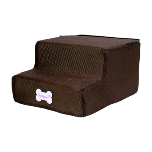 Fenteer Hunderampen mit 2 Ebenen, Stufen, vielseitig einsetzbar, bequem, hohes Bett, Klettertreppe für Hunde, sanfte Steigung, für ältere Hunde, Couch, Kaffee Fenteer Hunderampen mit 2 Ebenen, Stufen, vielseitig einsetzbar, bequem, hohes Bett, Klettertreppe für Hunde, sanfte Steigung, für ältere Hunde, Couch, Kaffee von Fenteer