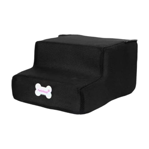 Fenteer Hunderampen mit 2 Ebenen, Stufen, vielseitig einsetzbar, bequem, hohes Bett, Klettertreppe für Hunde, sanfte Steigung, für ältere Hunde, Couch, Schwarz Fenteer Hunderampen mit 2 Ebenen, Stufen, vielseitig einsetzbar, bequem, hohes Bett, Klettertreppe für Hunde, sanfte Steigung, für ältere Hunde, Couch, Schwarz von Fenteer