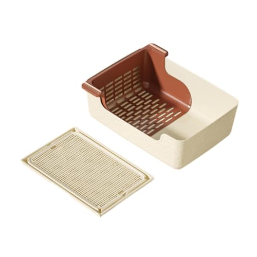 Fenteer Hundetoilette, Kratzfest, rutschfeste Hundetoilette, Eckstreu für und andere Haustiere, Beige mit Matte Fenteer Hundetoilette, Kratzfest, rutschfeste Hundetoilette, Eckstreu für und andere Haustiere, Beige mit Matte von Fenteer