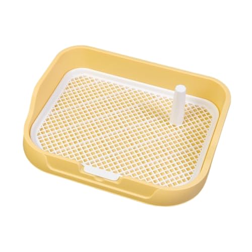 Fenteer Hundetoilette, Trainingstoilette für Haustiere mit Gitter, Katzentoilette, tragbare Hundetoilette aus Netzgewebe für Welpen, Gelb Fenteer Hundetoilette, Trainingstoilette für Haustiere mit Gitter, Katzentoilette, tragbare Hundetoilette aus Netzgewebe für Welpen, Gelb von Fenteer