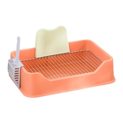 Fenteer Hundetoilette mit, spritzwassergeschützt, für kleine Hunde, Haustierzubehör, Welpentrainingstablett, Töpfchentablett, Orange Fenteer Hundetoilette mit, spritzwassergeschützt, für kleine Hunde, Haustierzubehör, Welpentrainingstablett, Töpfchentablett, Orange von Fenteer
