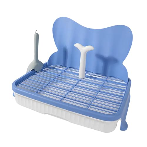 Fenteer Hundetoilette mit Harnsäule, stabiles Pad-Trainingswerkzeug, wasserdichtes Haustier-Töpfchen, rutschfestes Gitter für kleine und mittelgroße Hunde, 47 cm, Blau, 14 Mm Fenteer Hundetoilette mit Harnsäule, stabiles Pad-Trainingswerkzeug, wasserdichtes Haustier-Töpfchen, rutschfestes Gitter für kleine und mittelgroße Hunde, 47 cm, Blau, 14 Mm von Fenteer