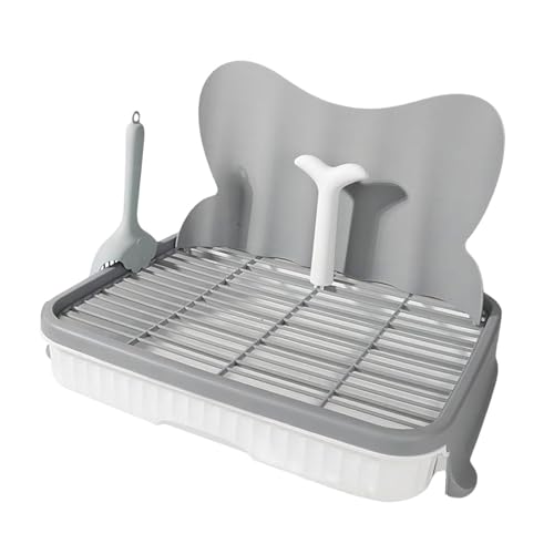 Fenteer Hundetoilette mit Harnsäule, stabiles Pad-Trainingswerkzeug, wasserdichtes Haustier-Töpfchen, rutschfestes Gitter für kleine und mittelgroße Hunde, 47cm Grau 14mm Fenteer Hundetoilette mit Harnsäule, stabiles Pad-Trainingswerkzeug, wasserdichtes Haustier-Töpfchen, rutschfestes Gitter für kleine und mittelgroße Hunde, 47cm Grau 14mm von Fenteer