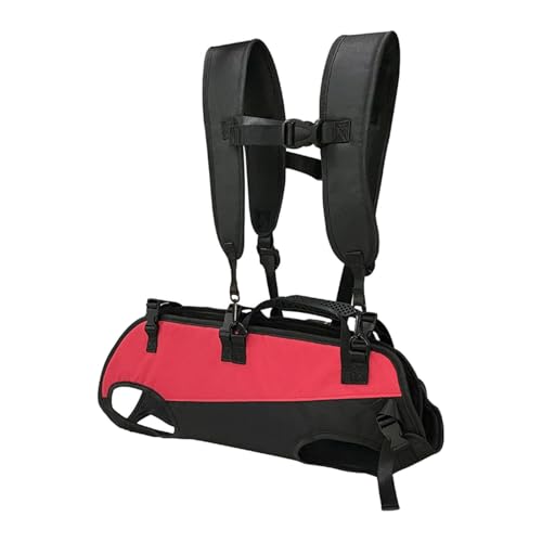 Fenteer Hundetragetasche, Haustier-Tragerucksack mit Tragegriff, Reisetasche, Haustiertragetasche für Ausritte, Reisen im Freien, kleine und mittelgroße Hunde, Schwarz Rot, l Fenteer Hundetragetasche, Haustier-Tragerucksack mit Tragegriff, Reisetasche, Haustiertragetasche für Ausritte, Reisen im Freien, kleine und mittelgroße Hunde, Schwarz Rot, l von Fenteer