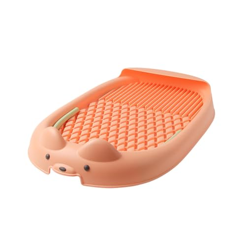 Fenteer Hundetrainingstoilette, Katzentoilette, hält den Boden sauber, Bettpfanne, Katzentoilette, Halter für PIPI-Pad, Töpfchen für kleine und mittelgroße, Orange Fenteer Hundetrainingstoilette, Katzentoilette, hält den Boden sauber, Bettpfanne, Katzentoilette, Halter für PIPI-Pad, Töpfchen für kleine und mittelgroße, Orange von Fenteer