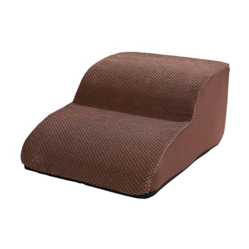 Fenteer Hundetreppen Hundetreppen, bequem mit waschbarer Abdeckung, leichtem, weichem, Haustierstufen Hunderampe für ältere Hunde Welpen Katzen kleine, Kaffee von Fenteer