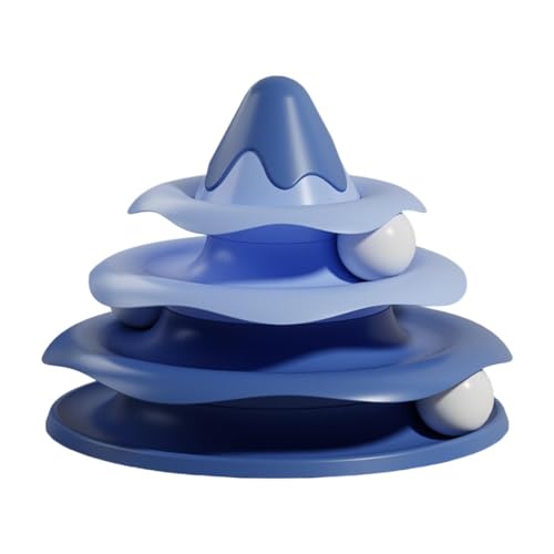 Fenteer Interaktiver Katzenspielzeug Cat Roller Ball Spielzeug mit beweglichen Bällen Cat Track Ball Toy Cat Cat Cat -Teaser -Spielzeug für Heimspieltraining, Tiefes Blau Fenteer Interaktiver Katzenspielzeug Cat Roller Ball Spielzeug mit beweglichen Bällen Cat Track Ball Toy Cat Cat Cat -Teaser -Spielzeug für Heimspieltraining, Tiefes Blau von Fenteer