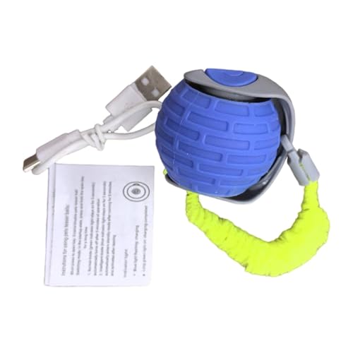 Fenteer Interaktiver Katzenspielzeugball, automatisch bewegliches Ballspielzeug mit langem Schwanz, elektrisches Rollballspielzeug für Erwachsene Kätzchen, Blau Fenteer Interaktiver Katzenspielzeugball, automatisch bewegliches Ballspielzeug mit langem Schwanz, elektrisches Rollballspielzeug für Erwachsene Kätzchen, Blau von Fenteer
