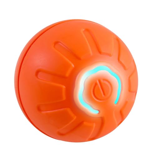 Fenteer Interaktives Ballspielzeug, Katzenspielzeug, automatischer Spinboll-Ball, Springender rollender Ball, bewegliches Spielzeug für den Innenbereich, Orange von Fenteer