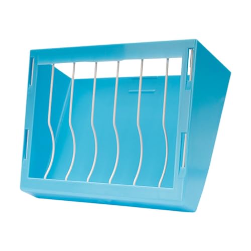 Fenteer Kaninchen -Heu -Feeder -Rack minimieren Abfall einfache Installation Kaninchen -Lebensmittelspender Kleiner Tiernahrungsmittelspender für Chinchilla, Blau von Fenteer